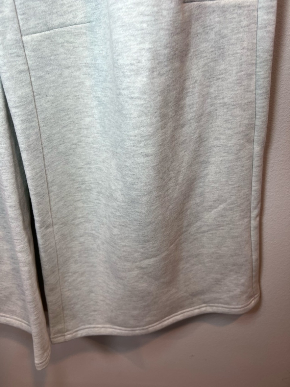 Edikted Kori Oversized Wide-Leg Sweatpants Gray Melange Pocket Fleece NEW Medium - Picture 6 of 15